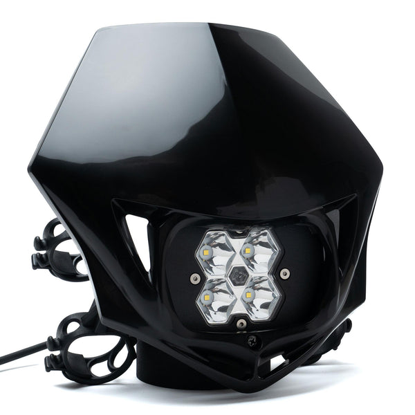Baja Designs Squadron 2.0 Sport (Spot) - Clear A/C w/MC Race LED Light - Black - 847000BKAC
