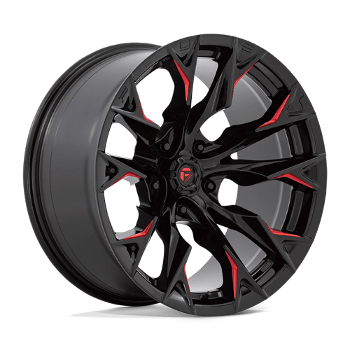 Fuel Off-Road Aluminum Wheels 20X10 Flame D823 Gloss Black Milled W/ Candy Red