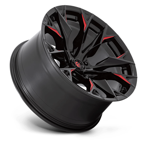 Fuel Off-Road Aluminum Wheels 20X10 Flame D823 Gloss Black Milled W/ Candy Red