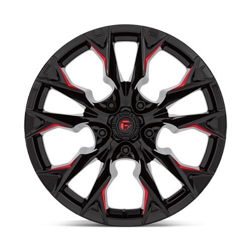 Fuel Off-Road D823 20X10 Gloss Black Milled W/ Candy Red 5x127 -18mm