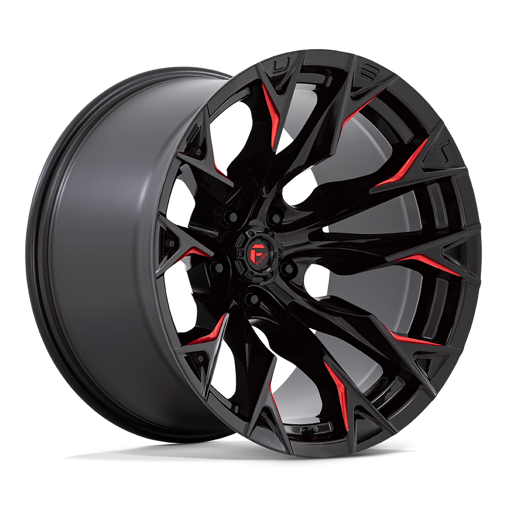 Fuel Off-Road D823 20X12 Gloss Black Milled W/ Candy Red 5x127 -44mm