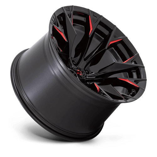 Fuel Off-Road Aluminum Wheels 20X12 Flame D823 Gloss Black Milled W/ Candy Red