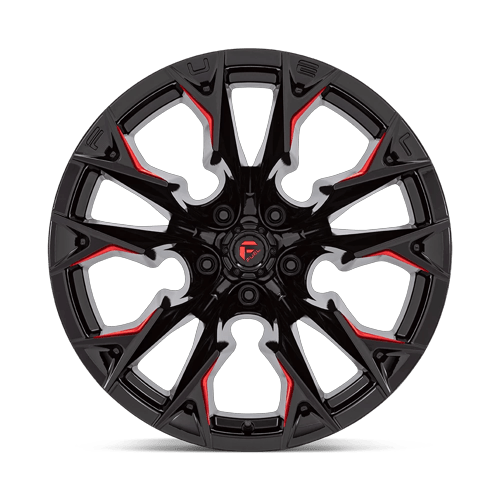 Fuel Off-Road D823 20X12 Gloss Black Milled W/ Candy Red 5x127 -44mm