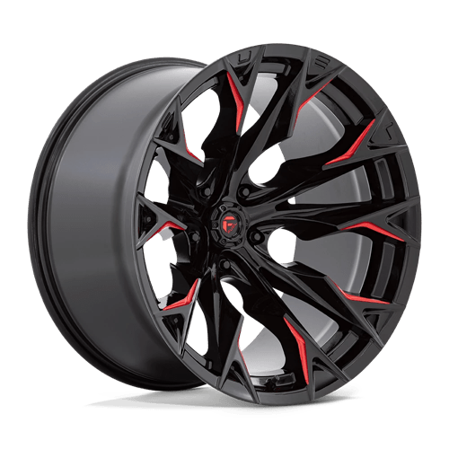Fuel Off-Road Aluminum Wheels 22X12 Flame D823 Gloss Black Milled W/ Candy Red