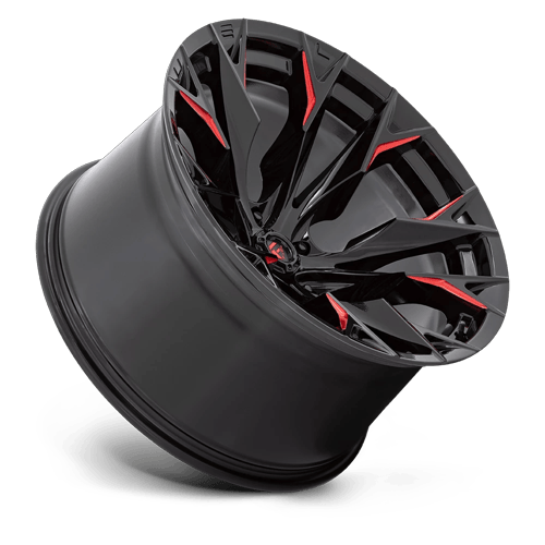 Fuel Off-Road D823 22X12 Gloss Black Milled W/ Candy Red 5x127 -44mm