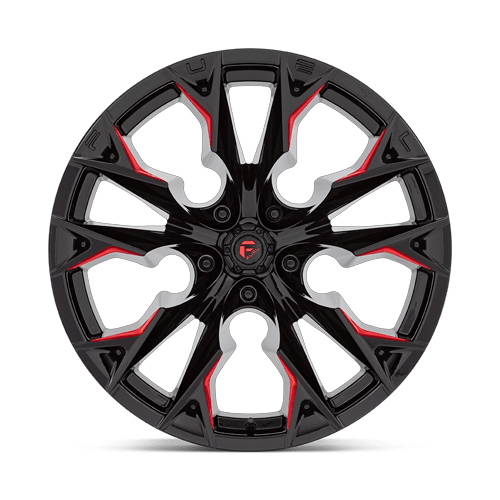 Fuel Off-Road Aluminum Wheels 22X12 Flame D823 Gloss Black Milled W/ Candy Red