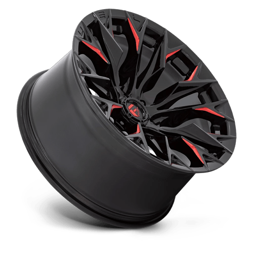 Fuel Off-Road D823 24X12 Gloss Black Milled W/ Candy Red 5x127 -44mm