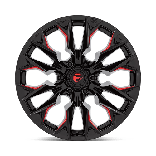 Fuel Off-Road D823 20X10 Gloss Black Milled W/ Candy Red 8x180 -18mm