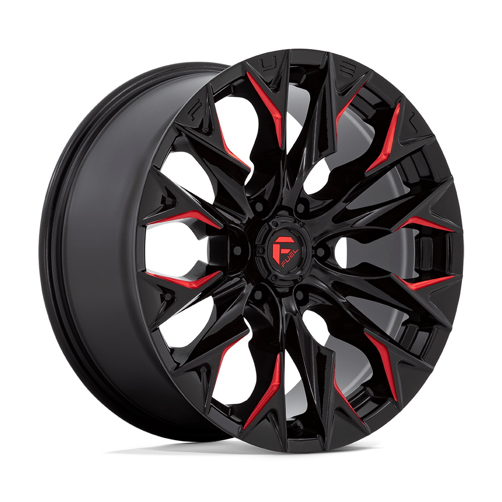 Fuel Off-Road D823 20X9 Gloss Black Milled W/ Candy Red 6x139.7 +20mm