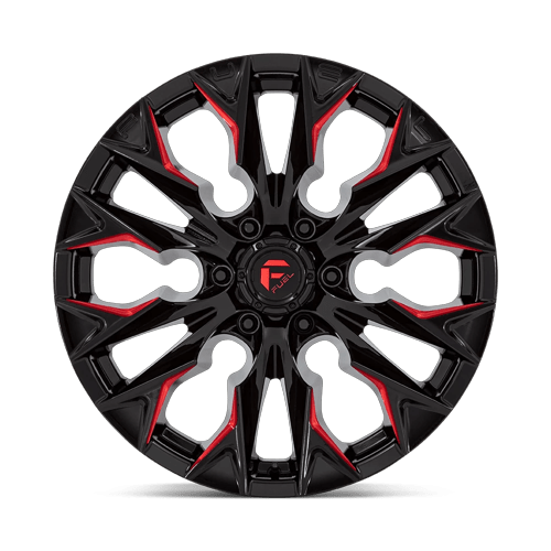 Fuel Off-Road D823 20X9 Gloss Black Milled W/ Candy Red 6x139.7 +20mm