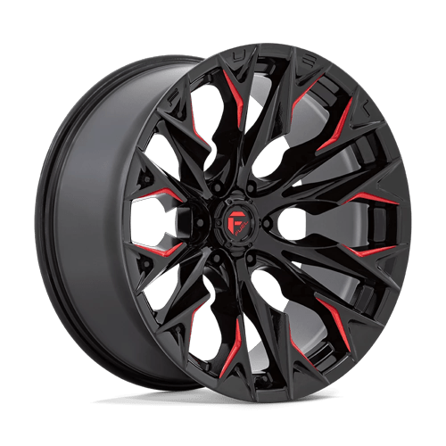 Fuel Off-Road Aluminum Wheels 22X10 Flame D823 Gloss Black Milled W/ Candy Red