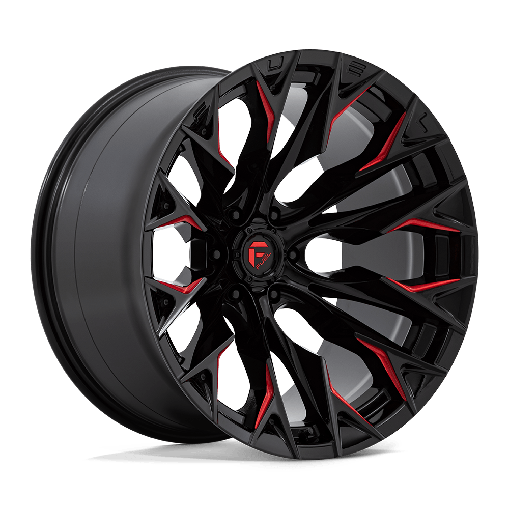 Fuel Off-Road D823 22X12 Gloss Black Milled W/ Candy Red 6x135 -44mm