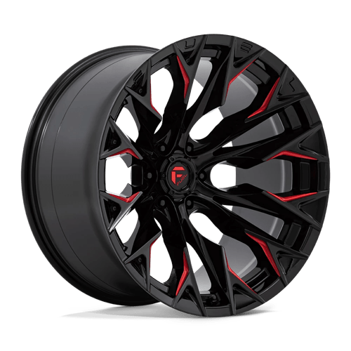 Fuel Off-Road Aluminum Wheels 22X12 Flame D823 Gloss Black Milled W/ Candy Red