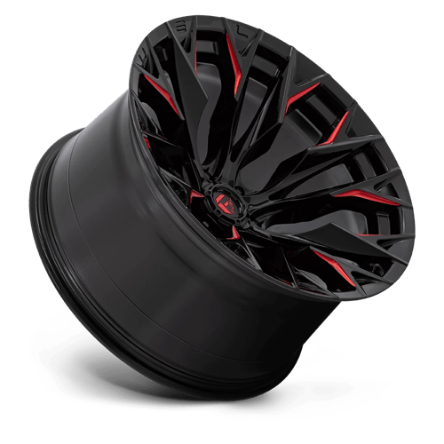 Fuel Off-Road D823 22X12 Gloss Black Milled W/ Candy Red 6x135 -44mm