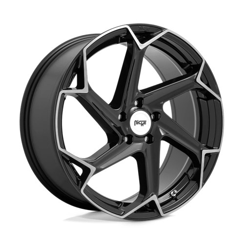 Niche 1PC M255 Flash 20X9 5X112 +27MM Gloss Black Brushed