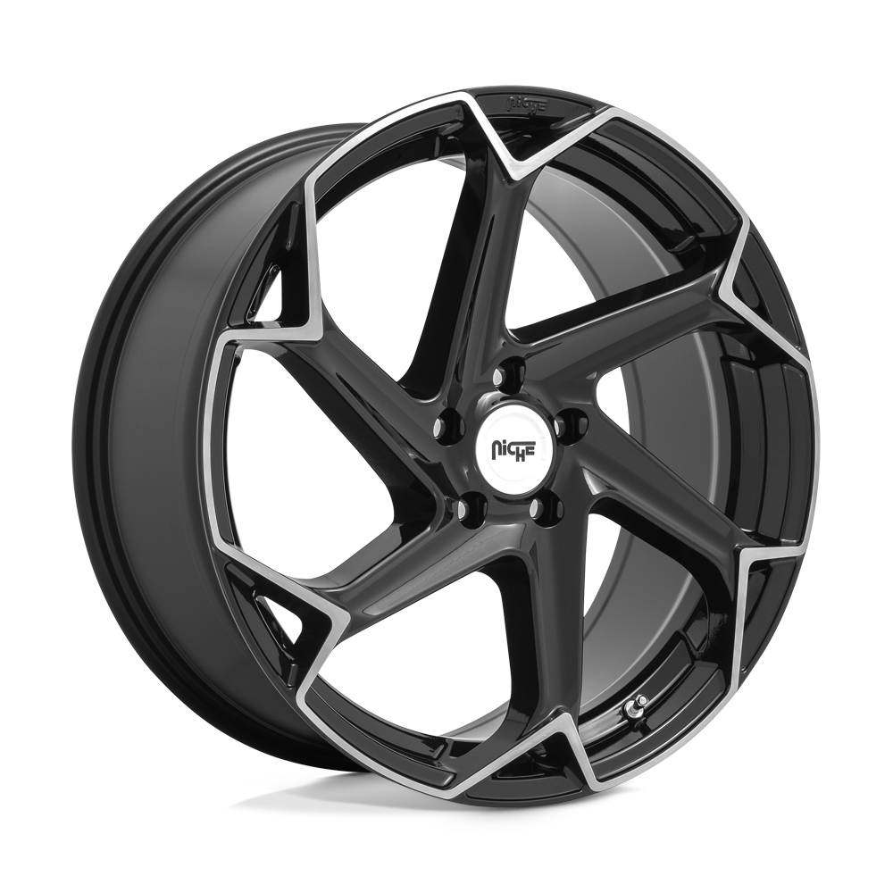 Niche 1PC M255 Flash 20X10.5 5X115 +20MM Gloss Black Brushed