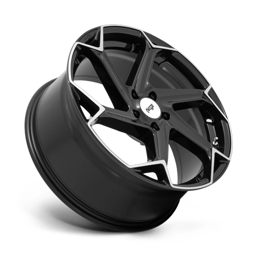 Niche 1PC M255 Flash 20X10.5 5X112 +40MM Gloss Black Brushed