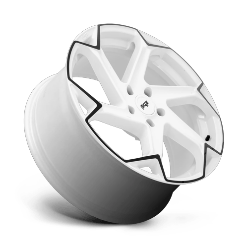 Niche 1PC M257 Flash 20X10.5 5X114.3 +40MM Gloss White W/ Black