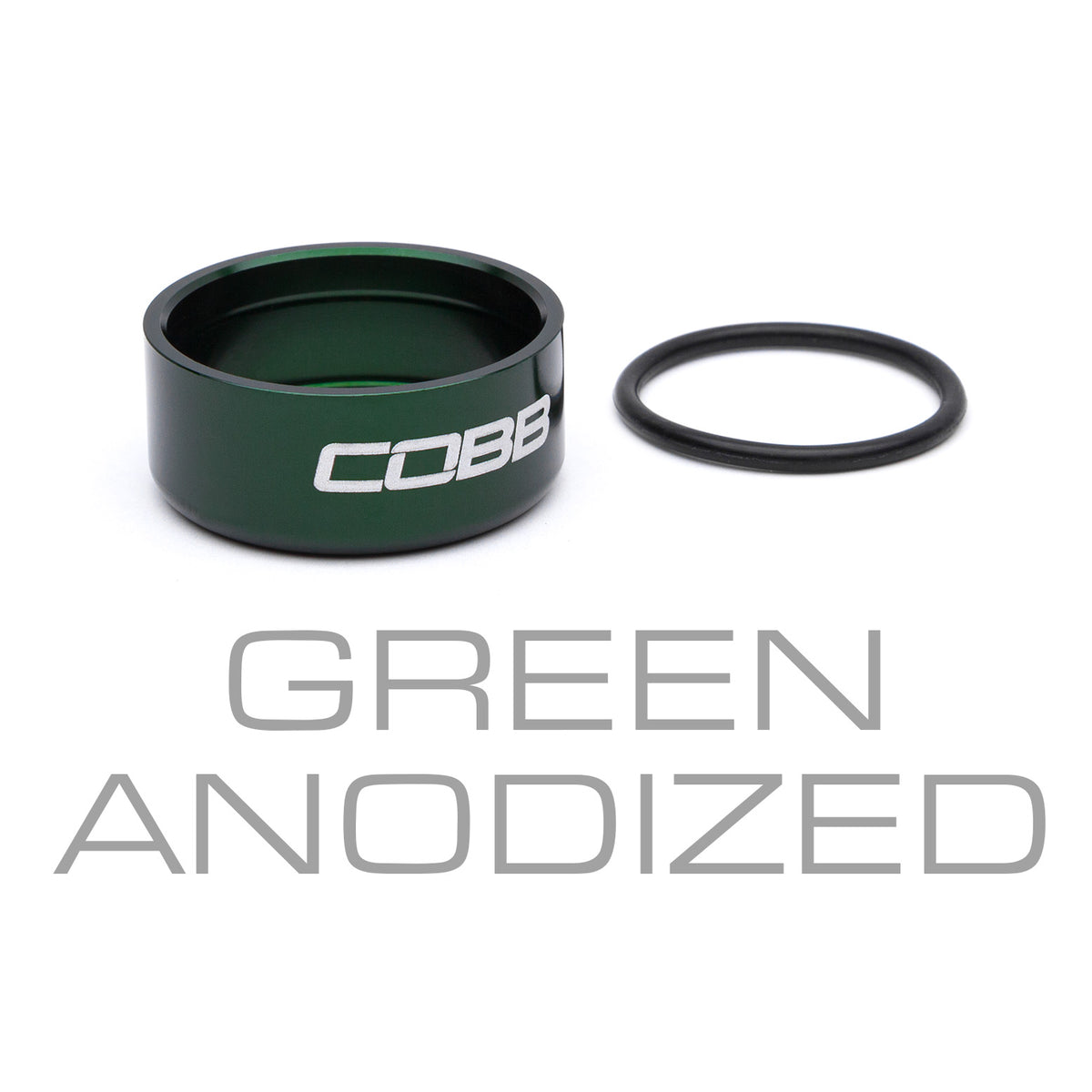 COBB Knob Trim Rings for Focus ST/Fiesta ST &amp; BRZ/GR86 - Green Anodized - FOR-001-444-GREEN