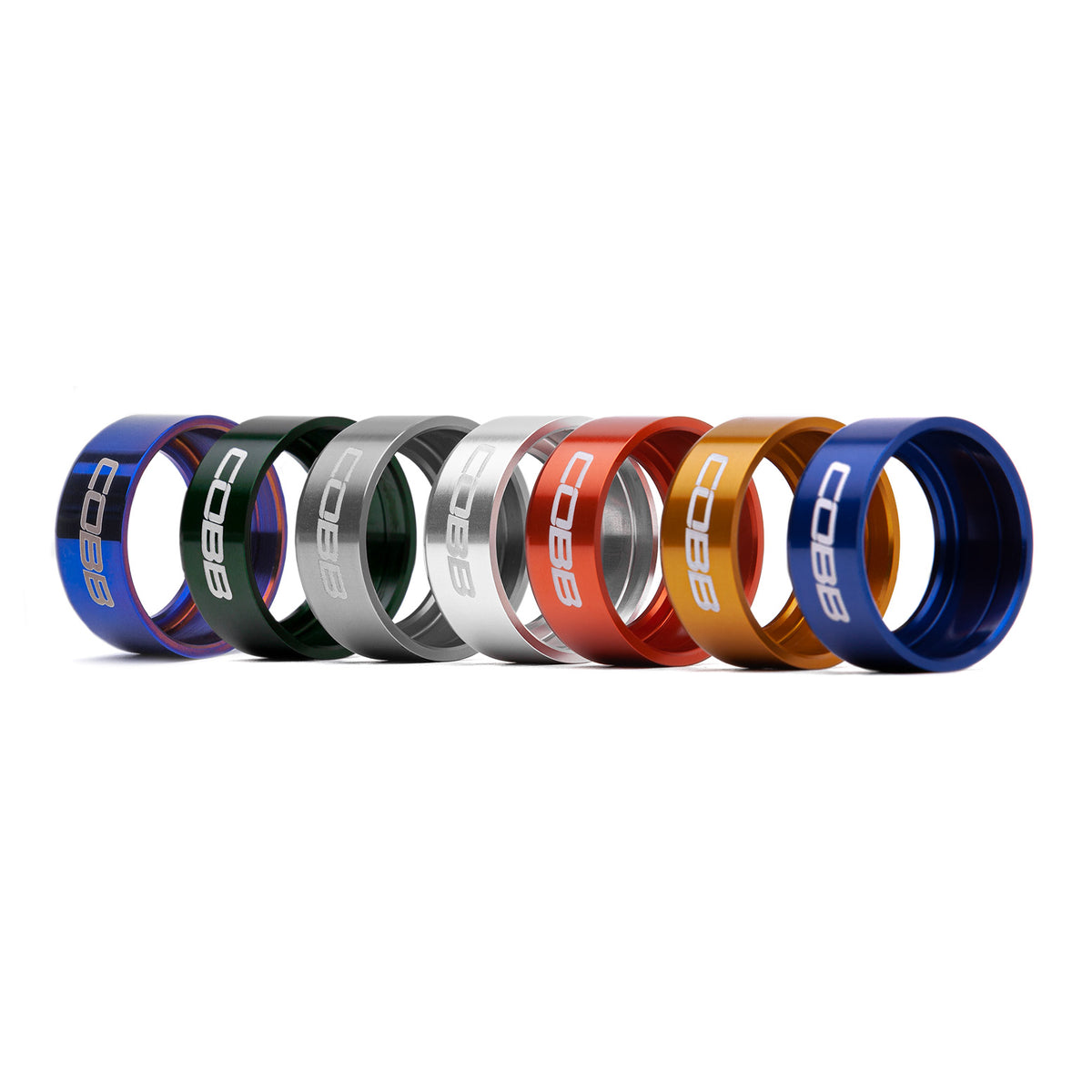 COBB Knob Trim Rings for Focus ST/Fiesta ST &amp; BRZ/GR86 - Green Anodized - FOR-001-444-GREEN