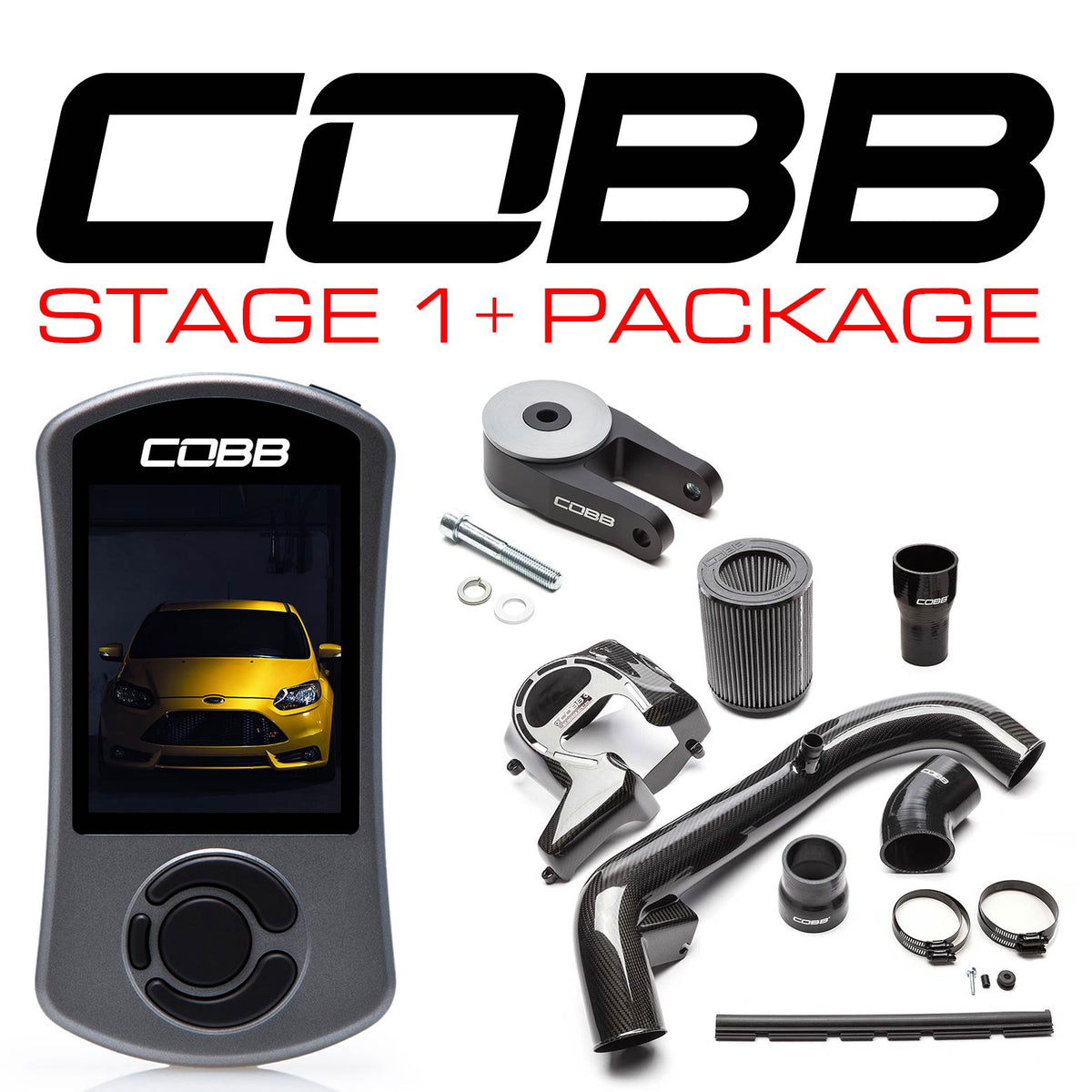 Cobb 13-18 Ford Focus ST Stage 1 + Carbon Fiber Power Package - FOR001FO1PCF