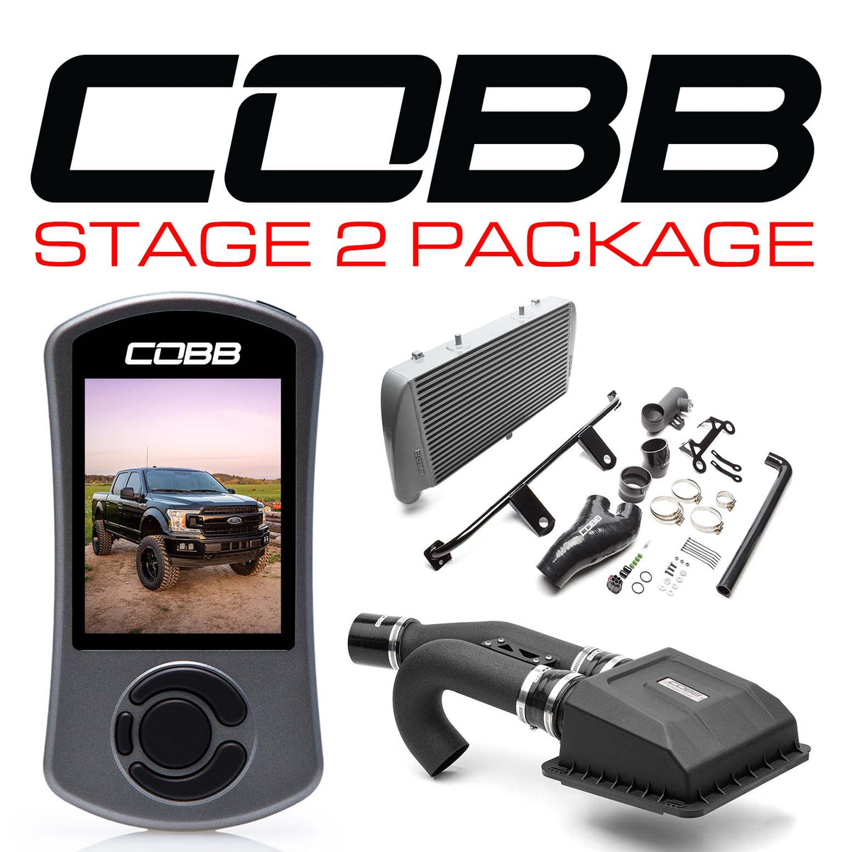 Cobb 2020 Ford F-150 EcoBoost 3.5L Stage 2 Power Package - Silver - FOR0070020SL