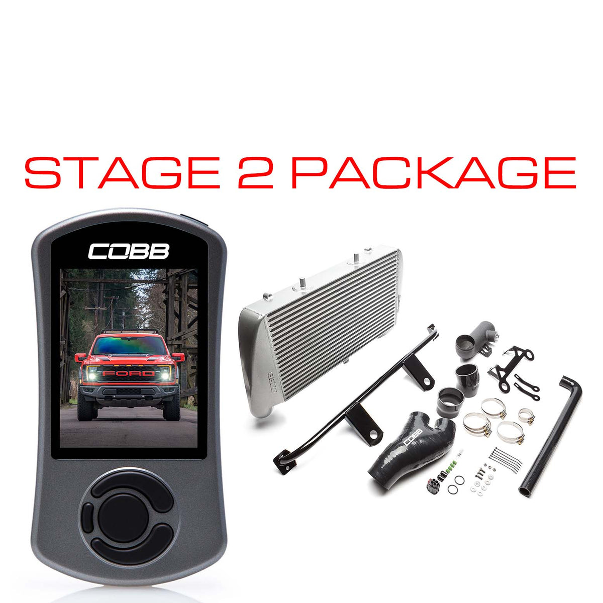 Cobb 21-22 Ford F-150 Raptor Stage 2 Power Package - Silver - FOR0100020SL-NI