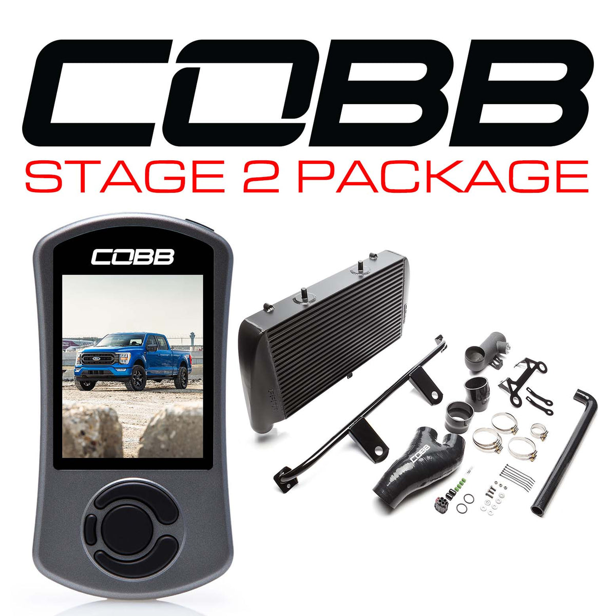 Cobb Cobb 21-22 Ford F-150 3.5L/Tremor Stage 2 Power Package - Black - FOR0110020BK-NI