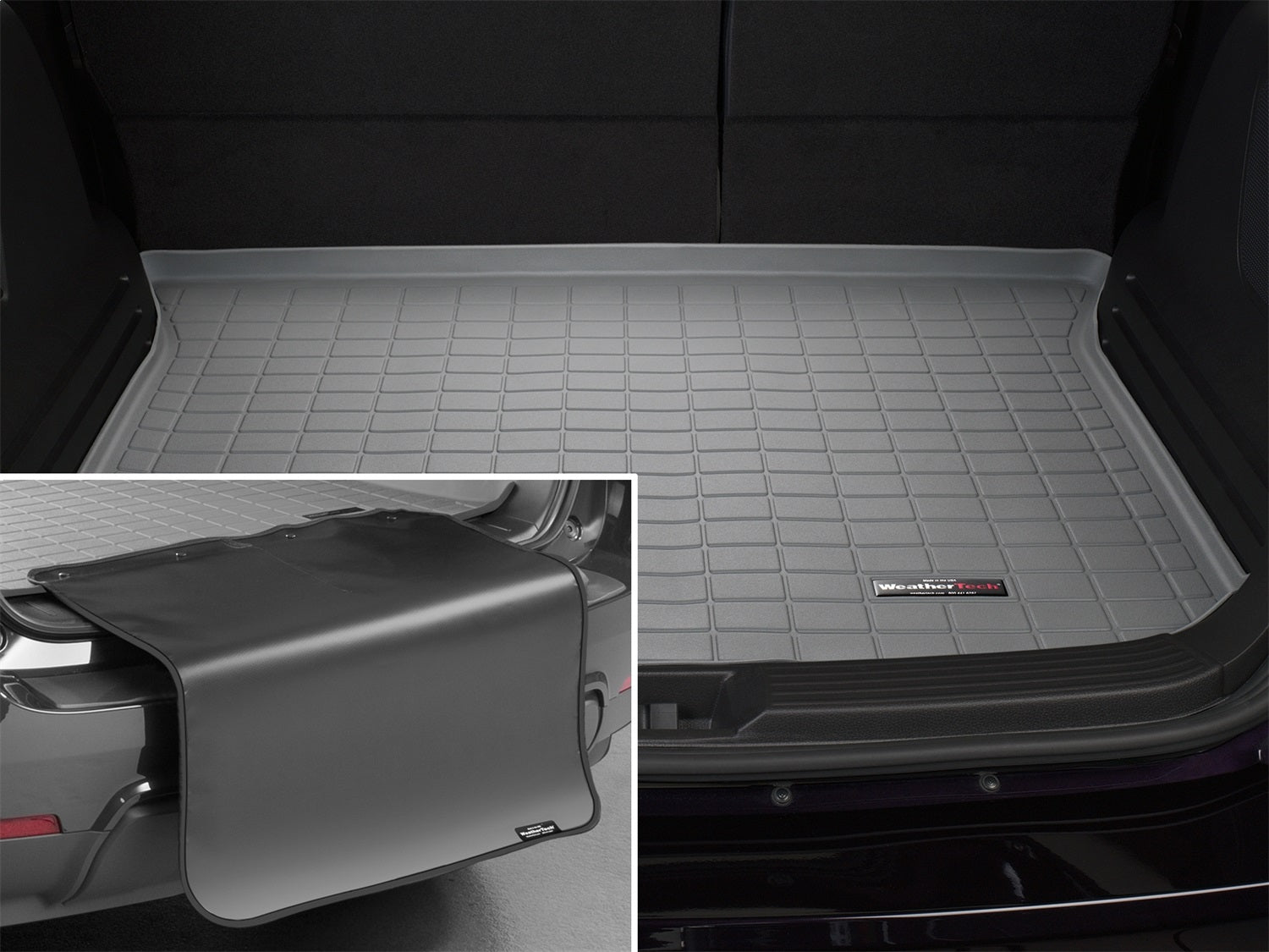 Weathertech - Cargo Liner w/Bumper Protector - Gray Behind 2nd Row Seating 07-14 Ford Edge / 07-15 Lincoln MKX - 42325SK