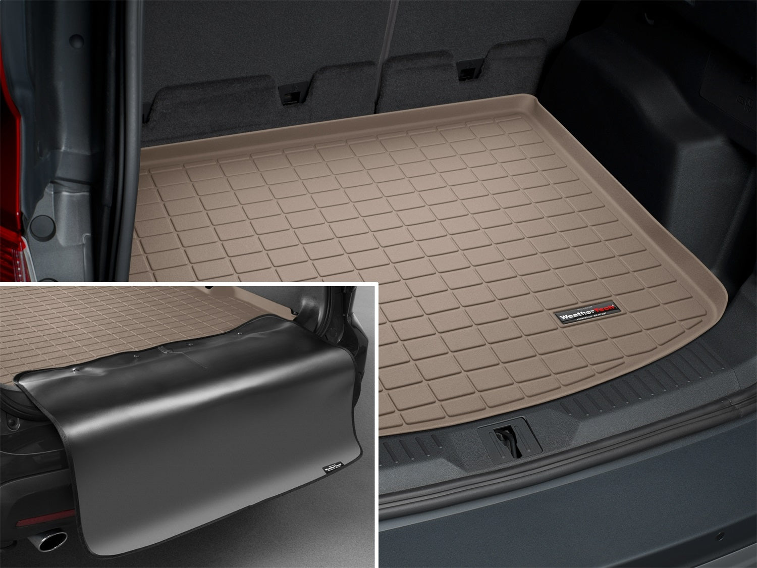 Weathertech - Cargo Liner w/Bumper Protector - Tan Behind 2nd Row Seating 13-19 Ford Escape / 15-19 Lincoln MKC - 41570S