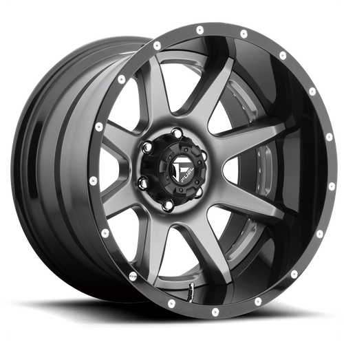 Fuel Off-Road Aluminum Wheels 20X10 Rampage D238 Matte Gunmetal Black Lip