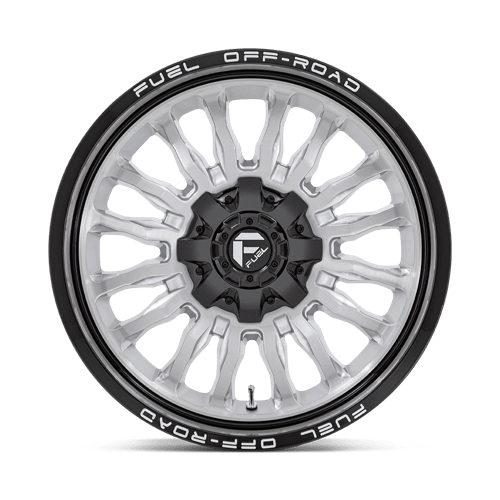 Fuel Off-Road D798 20X9 Silver Brushed Face W/ Milled Black Lip 5x139.7/150 +1mm