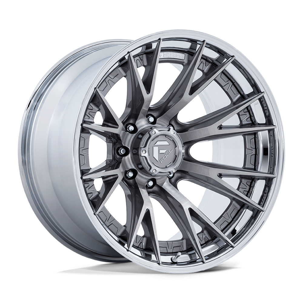 Fuel Off-Road Aluminum Wheels 20X9 Catalyst FC402 Platinum W/ Chrome Lip