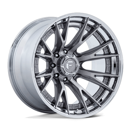 Fuel Off-Road Aluminum Wheels 22X12 Catalyst FC402 Platinum W/ Chrome Lip