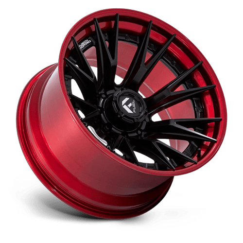 Fuel Off-Road Aluminum Wheels 20X9 Catalyst FC402 Matte Black W/ Candy Red Lip