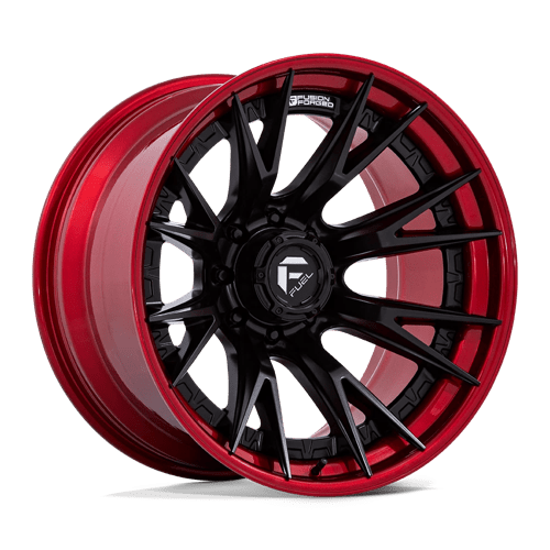 Fuel Off-Road Aluminum Wheels 22X12 Catalyst FC402 Matte Black W/ Candy Red Lip