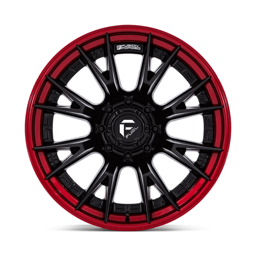 Fuel Off-Road Aluminum Wheels 22X12 Catalyst FC402 Matte Black W/ Candy Red Lip