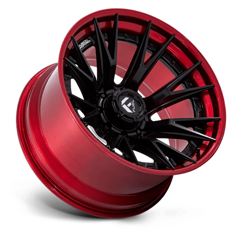 Fuel Off-Road Aluminum Wheels 22X10 Catalyst FC402 Matte Black W/ Candy Red Lip