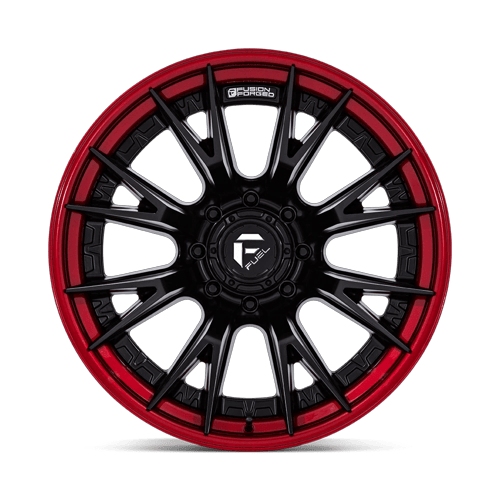 Fuel Off-Road Aluminum Wheels 24X12 Catalyst FC402 Matte Black W/ Candy Red Lip