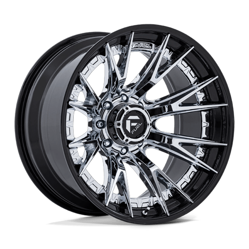 Fuel Off-Road Aluminum Wheels 20X10 Catalyst FC402 Chrome W/ Gloss Black Lip