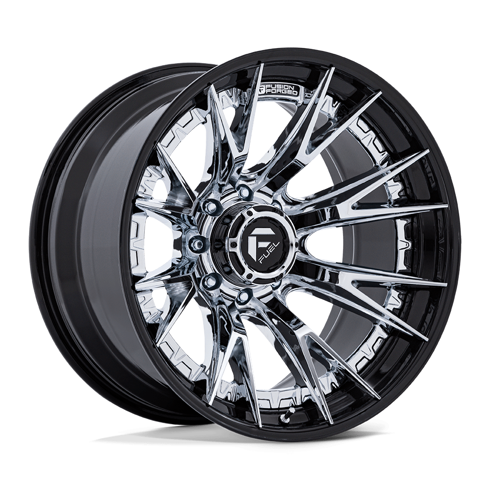Fuel Off-Road Aluminum Wheels 20X10 Catalyst FC402 Chrome W/ Gloss Black Lip