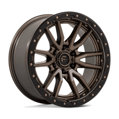 Fuel Off-Road Aluminum Wheels 20X9 Rebel D681 Matte Bronze Black Bead Ring