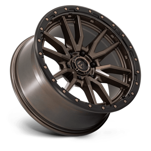 Fuel Off-Road Aluminum Wheels 20X9 Rebel D681 Matte Bronze Black Bead Ring