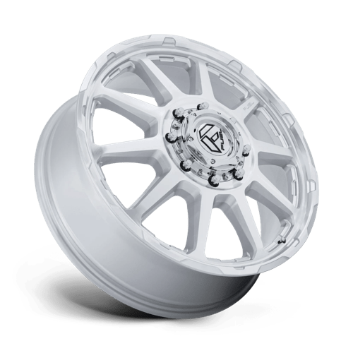 Fuel Off-Road Aluminum Wheels 24X8.25 Circuit Dually D912 Gloss Silver W/ Machined Face