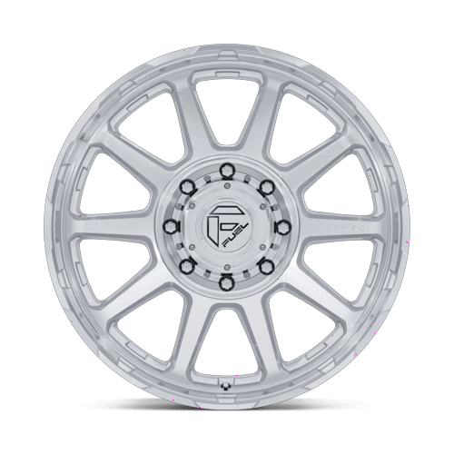 Fuel Off-Road Aluminum Wheels 20X8.25 Circuit Dually D912 Gloss Silver W/ Machined Face