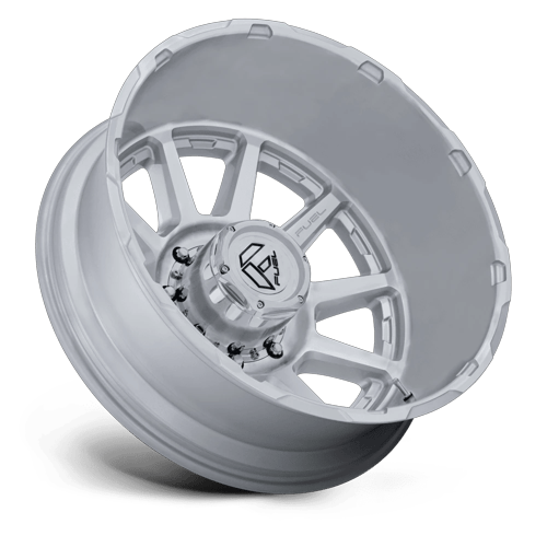 Fuel Off-Road Aluminum Wheels 22X8.25 Circuit Dually D912 Gloss Silver W/ Machined Face