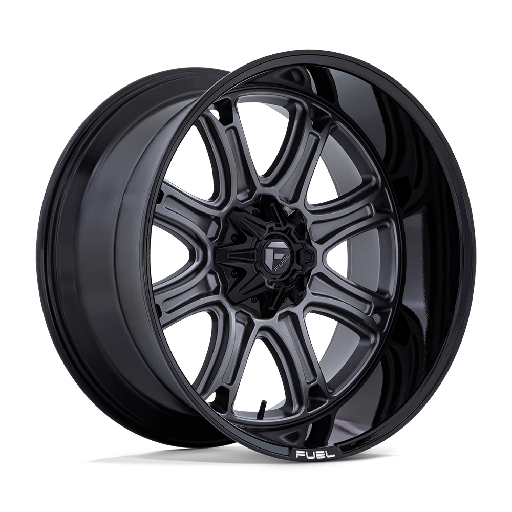 Fuel Off-Road Aluminum Wheels 24X12 DARKSTAR Matte Gunmetal W/ Black Lip