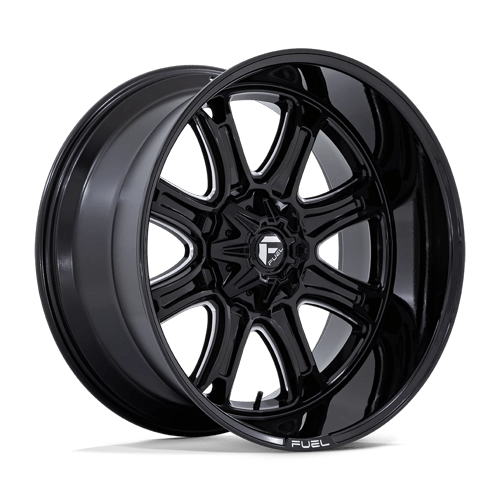 Fuel Off-Road Aluminum Wheels 24X12 DARKSTAR Gloss Black Milled