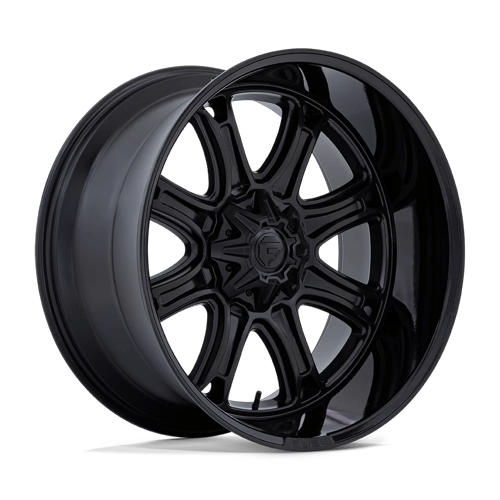 Fuel Off-Road Aluminum Wheels 20X10 DARKSTAR Matte Black W/ Gloss Black Lip