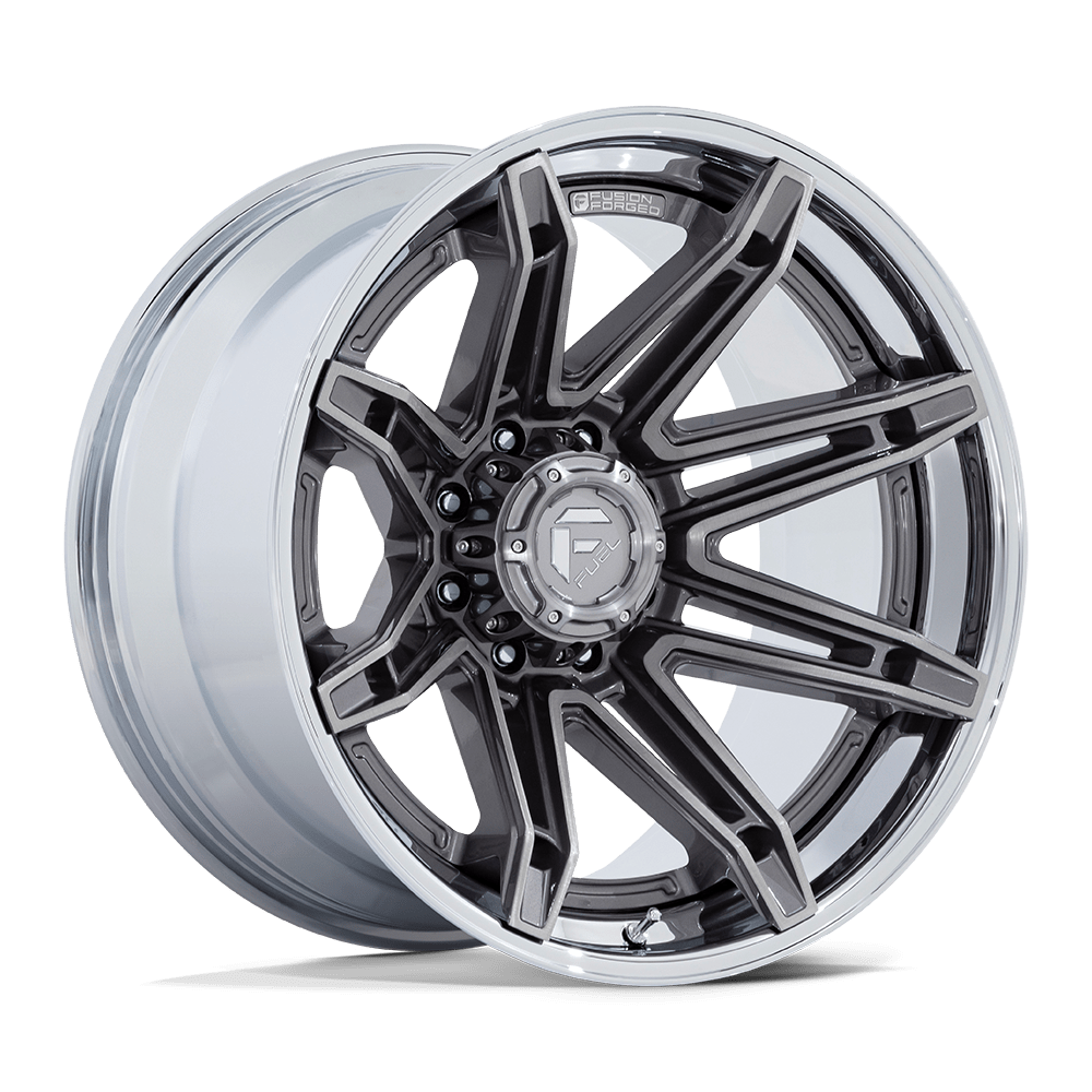 Fuel Off-Road D401 20X10 Platinum W/ Chrome Lip 8x180 -18mm